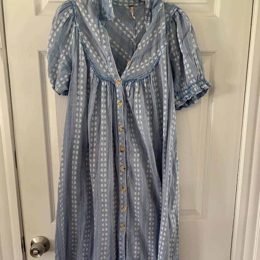 XS Petite Freepeople Floral Shirt Dress